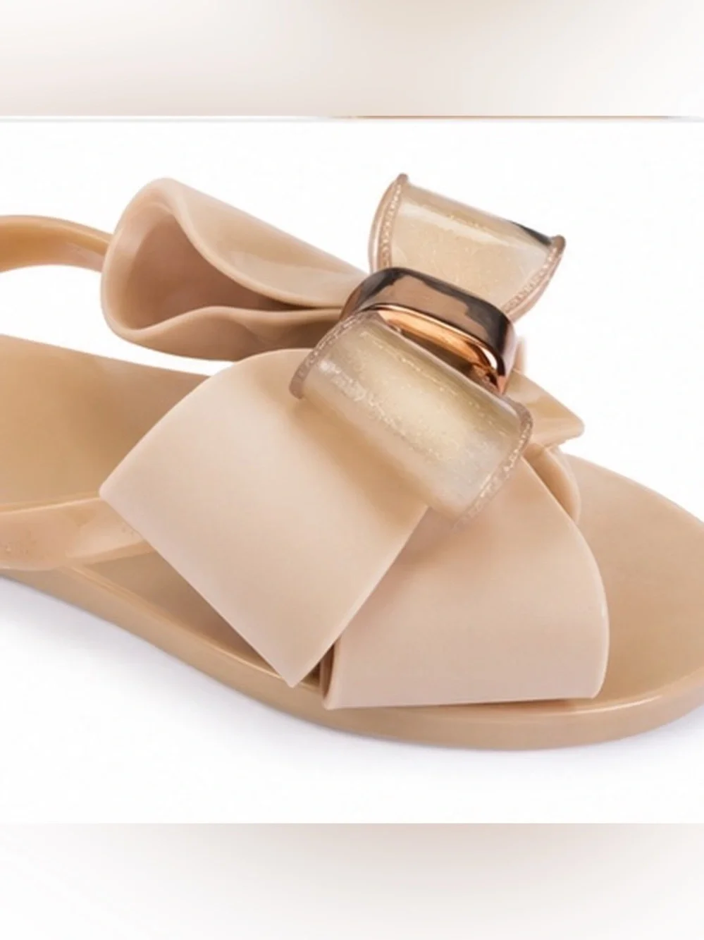 Mini Melissa Mel Dreamed by Melissa Harmonic Bow Flip-Flop Sandals